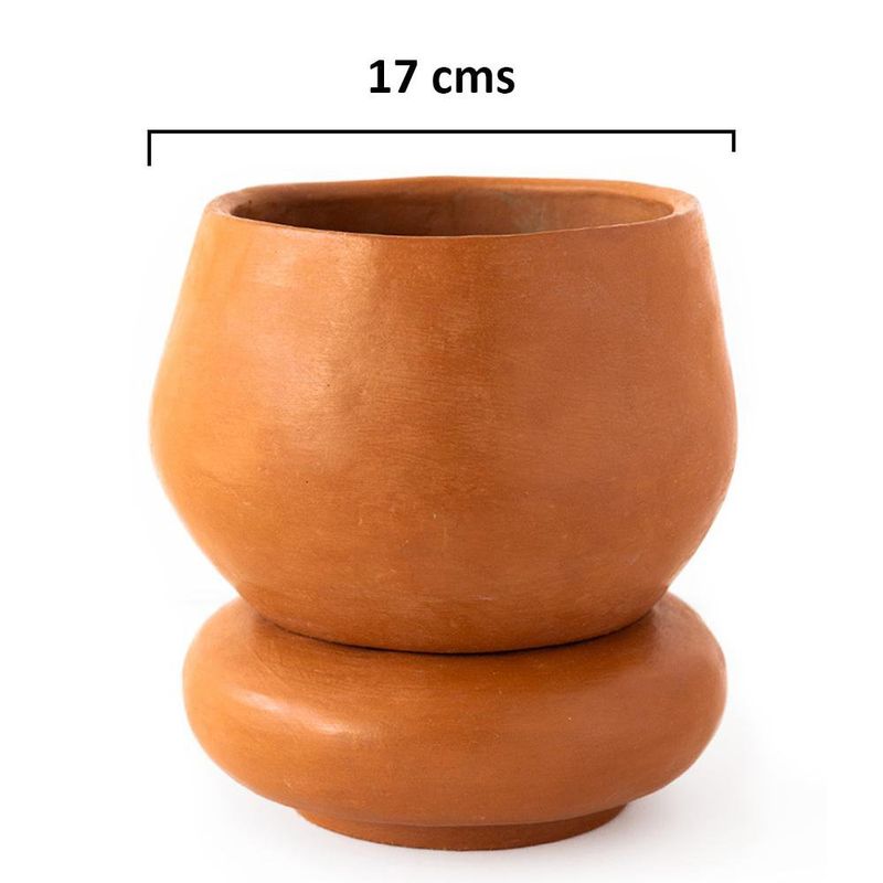 Maceta Estándar de Barro 17x15 Cm Color Terracota Natural