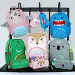 Estuche Escolar Infantil Diseño de Dinosaurio Verde con Borde Rojo