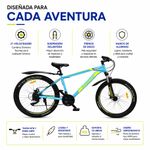 Bicicleta MTB Marco de Aluminio 21 Velocidades Rodado 26 Plg - Colores Surtidos
