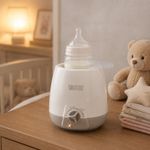 Calentador de Biberones Portátil Blanco con Temperatura Ajustable 40°C a 70°C