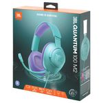 Audífonos JBL Quantum 100M2 Alámbricos Over-Ear para Gaming en Color Cian