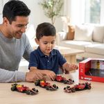 Set de Autos de Colección F1 Ferrari Escala 1:43 Carrocería Metálica, 4 Unidades