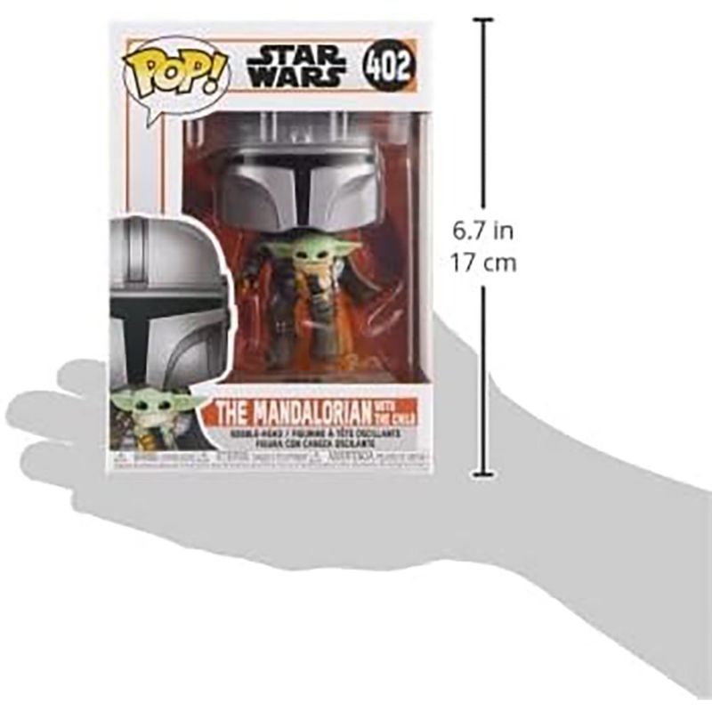 Funko Pop Mandalorian Volando con Grogu Bobble-Head Coleccionable de Vinilo #402