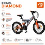 Bicicleta MTB Doble Suspensión con Marco de Metal 21 Velocidades 20 Plg - Colores Surtidos