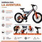 Bicicleta MTB Doble Suspensión con Marco de Metal 21 Velocidades 20 Plg - Colores Surtidos