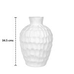 Florero Decorativo con Textura 34.5 cm Color Blanco