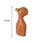 Figura Decorativa Rostro con Goma de Mascar Color Marrón