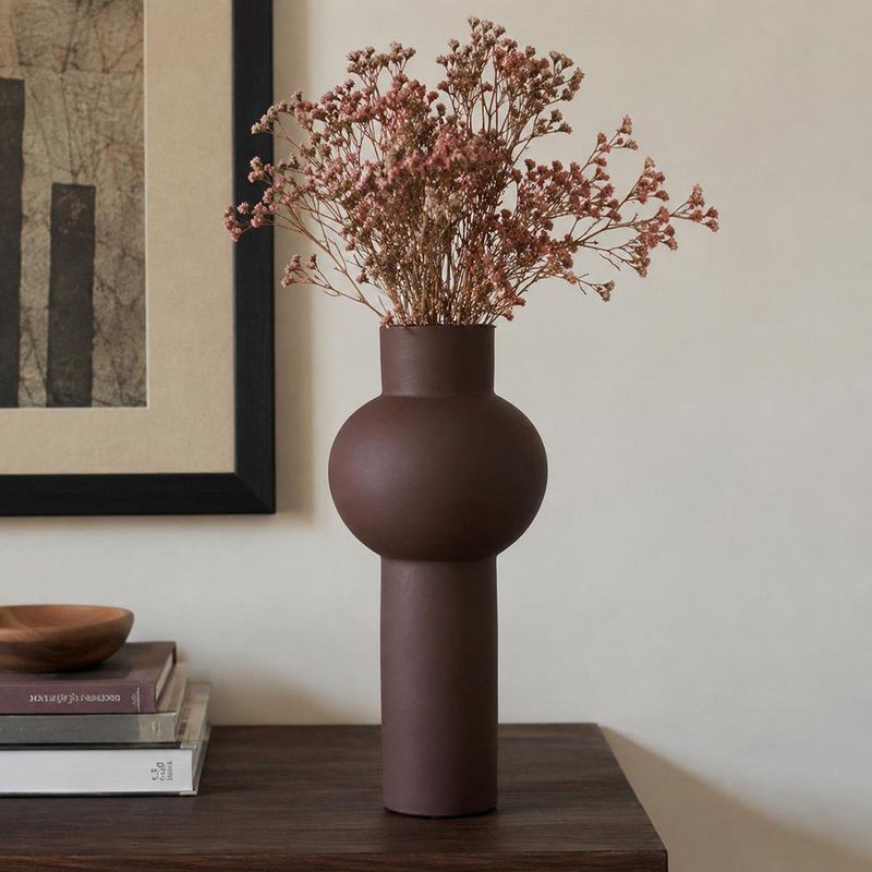 Florero Decorativo con Esfera 40 cm Color Café