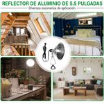 Lámpara de Campana con Pinza de 5.5 Plg y Cable de 1.8 Metros con Calibre 18