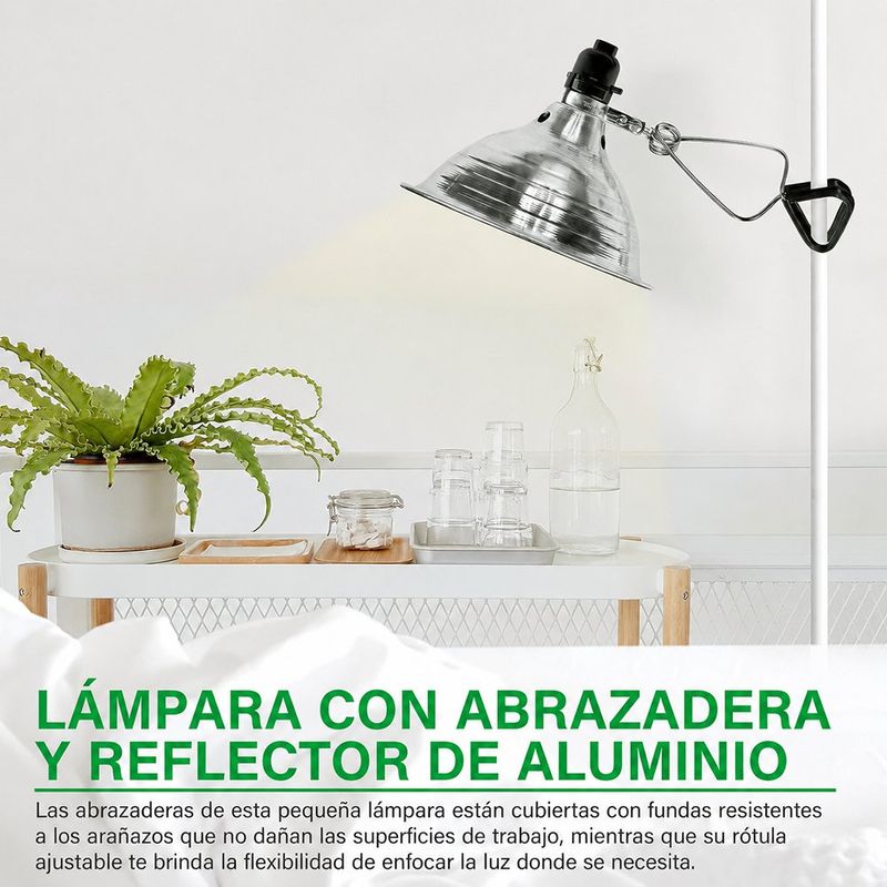 Lámpara de Campana con Pinza de 5.5 Plg y Cable de 1.8 Metros con Calibre 18