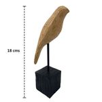 Ave Decorativa con Base Acabado Natural 18 cm