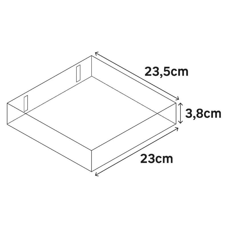 Repisa de Mdf Blanca 23X23.5X3.8  Cm - Spaceo