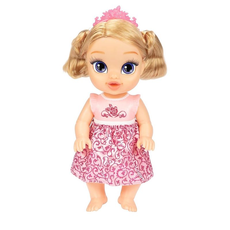 Muñeca Bebé Princess Disney 15 Plg con Tiara y Vestido - Presentación Surtida