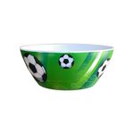 Ensaladera de Melamina con Diseño Mundial de Balones de Fútbol y Cancha