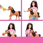 Set Barbie de Establo con Muñeca de Moda, Caballo y 14 Accesorios de Cuidado