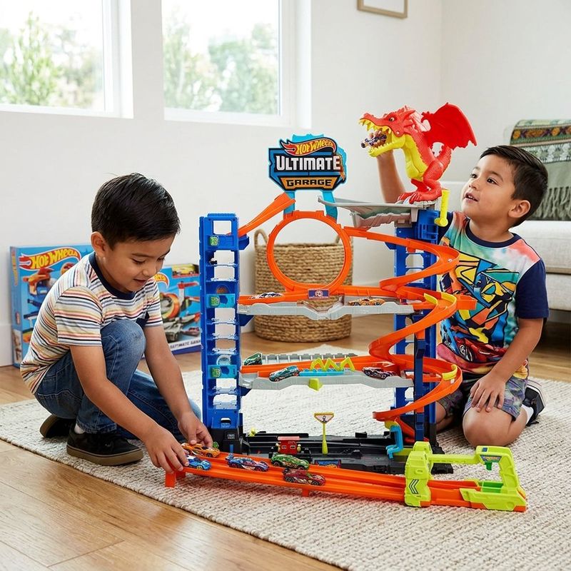 Hot Wheels MEGAgaraje Ultimate Garage de Pistas para Autos Escala 1:64 con 4 Niveles
