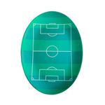 Plato Ovalado para Servir de Melamina 11.8 Plg con Diseño Mundial de Cancha de Fútbol