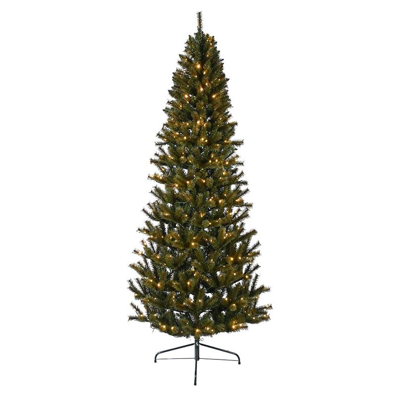 Árbol de Navidad Artificial Media Silueta con 270 Luces LED 210 cm