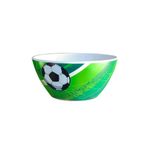 Plato Hondo de Melamina 18 Oz con Diseño Mundial de Balón de Fútbol