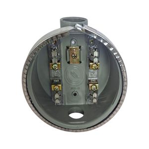 Caja Eléctrica Redonda de Aluminio para Contador 4 Polos