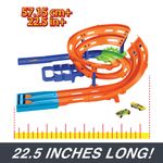 Hot Wheels Circuito de Doble Pista para Autos Escala 1:64 con Zona de Choque