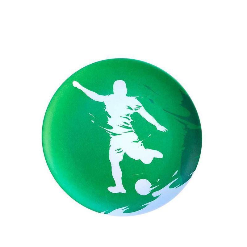 Plato para Postre de Melamina 7.8 Plg Diseño Mundial Silueta de Jugador de Fútbol