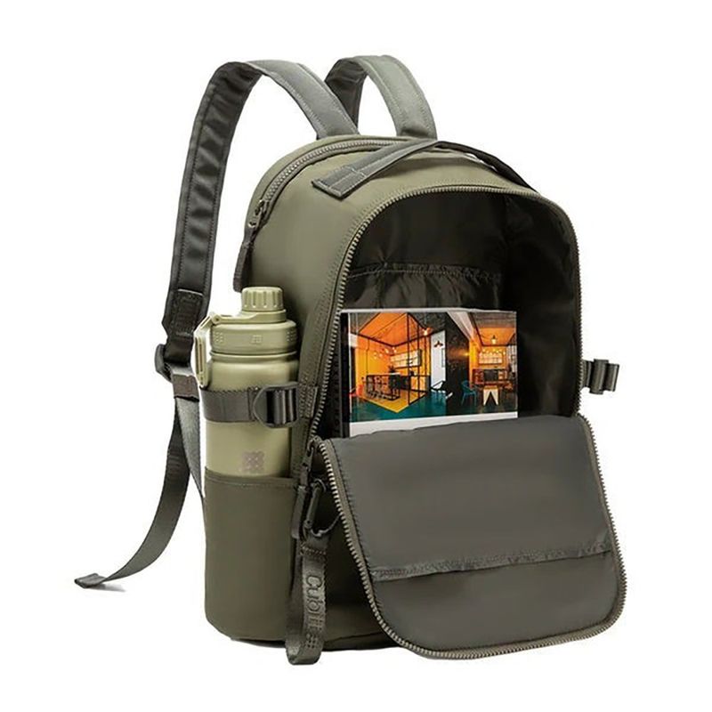 Mochila para Laptop de 14 Plg Resistente al Agua en Color Verde Olivo