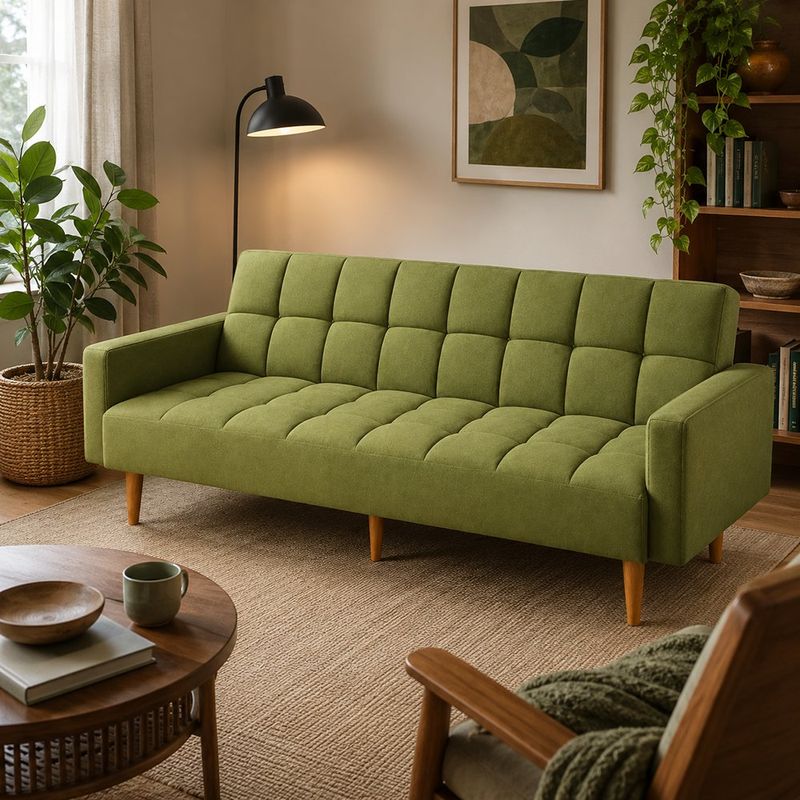 Sofá Cama Hestia Verde Convertible 180 × 94 × 73.1 cm