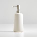 Dispensador de Jabón Alto Eco Vanity de Cerámica Color Blanco Mate