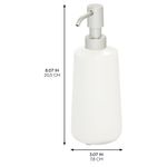 Dispensador de Jabón Alto Eco Vanity de Cerámica Color Blanco Mate