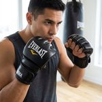 Guantes para Artes Marciales Mixtas MMA con Dedos Abiertos Talla S/M Color Negro