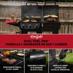 Churrasquera Dual Gas y Carbón con Ahumador, 3 Quemadores, 1000 Plg² de Cocción