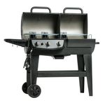 Churrasquera Dual Gas y Carbón con Ahumador, 3 Quemadores, 1000 Plg² de Cocción
