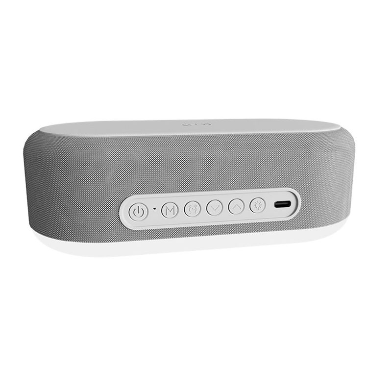 Reloj Despertador 5 en 1 con Bocina Bluetooth, Carga Inalámbrica y Luz RGB