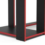 Escritorio Gamer de MDP con Repisa Lateral Rojo y Negro de 120 cm