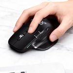 Mouse Bluetooth Recargable Ergonómico con Scroll Horizontal en Color Negro