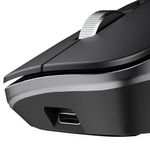 Mouse Bluetooth Recargable Ergonómico con Scroll Horizontal en Color Negro