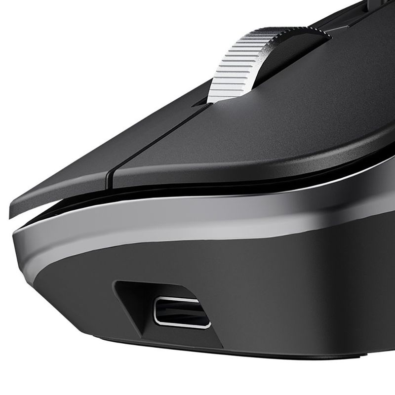 Mouse Bluetooth Recargable Ergonómico con Scroll Horizontal en Color Negro