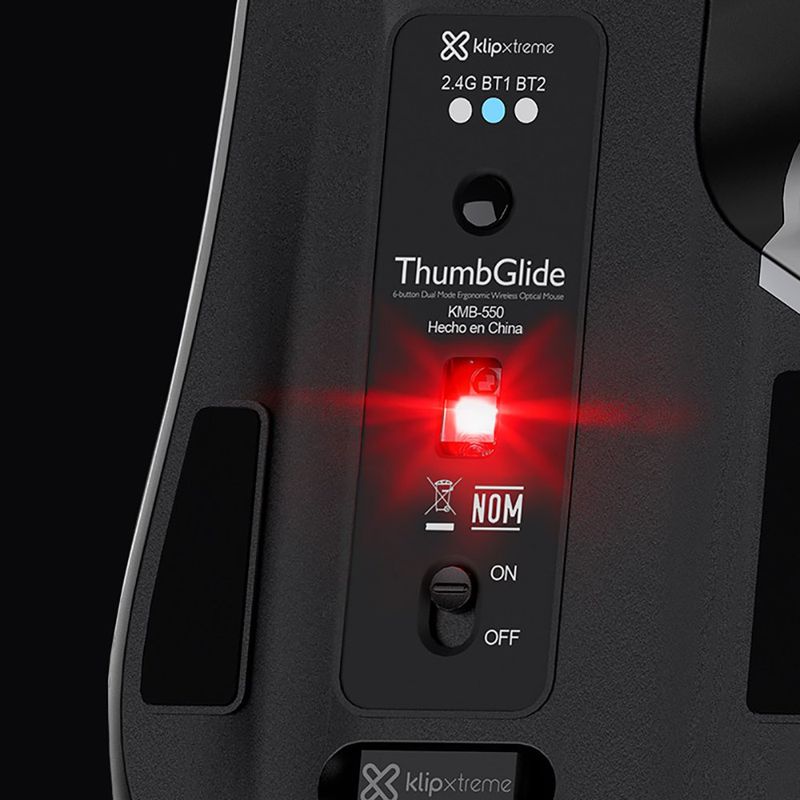 Mouse Bluetooth Recargable Ergonómico con Scroll Horizontal en Color Negro