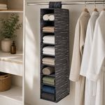 Organizador Colgante de Tela con 8 Divisiones para Clóset de 105 cm Gris