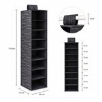Organizador Colgante de Tela con 8 Divisiones para Clóset de 105 cm Gris