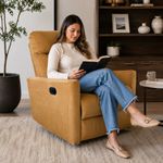 Sillón Reclinable Manual Artemisa Café Sealy 90.9 × 85.9 × 71.9 cm