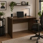 Escritorio Santi de MDF con Pasacables Acabado Café Nogal de 120 cm