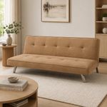 Sofá Cama Convertible Beige 180 × 94 × 73 cm