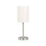 Lámpara de Mesa con Acabado de Níquel Satinado de 40W