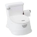 Mini Inodoro Entrenador de Baño Infantil con Portarrollo Integrado Color Blanco