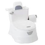 Mini Inodoro Entrenador de Baño Infantil con Portarrollo Integrado Color Blanco