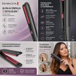 Plancha Alisadora y Onduladora de Cabello 2 en 1 Placas Extralargas