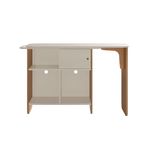 Escritorio Convertible Flex con Almacenamiento Lateral de MDF Blanco y Café 120 x 45 x 75 cm