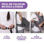 Portabebés Híbrido Tipo Fular ComfyFit Evolution de Tela Suave para 3.5 a 15 Kg Color Gris